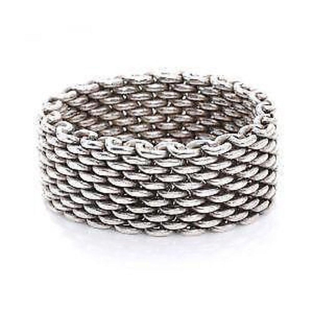 Sterling silver mesh ring